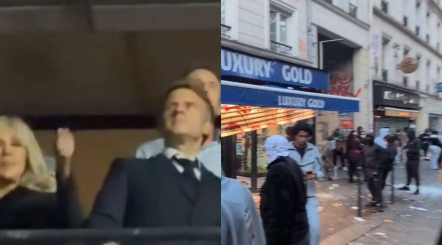 UPOREĐENI SA MARIJOM ANTOANETOM: Dok mu pola miliona građana divlja po Francuskoj, Makron pleše sa ženom na koncertu! (VIDEO)