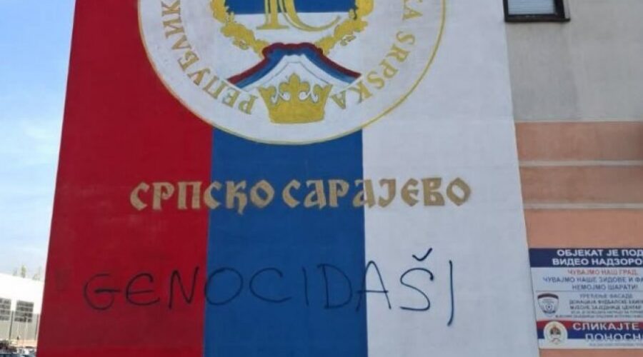 Uklonjen uvredljivi grafit sa murala u Istočnom Novom Sarajevu
