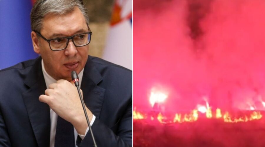„TO JE VEŠTAČKA INTELIGENCIJA“: Vučić tvrdi da Niška tvrđava nije gorela, iako su vatrogasci potvrdili požar posle bakljade SNS-a! (VIDEO)